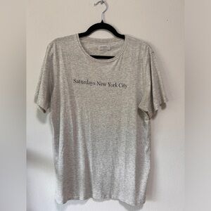 Saturdays New York City Gray Logo Short Sleeve Tee